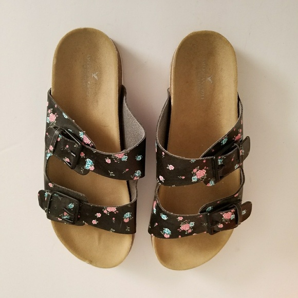 aeo double buckle sandal